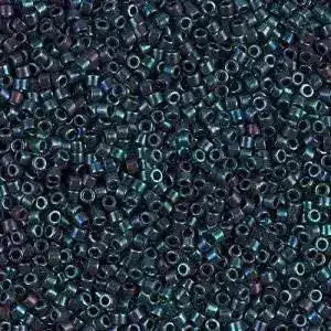 11/0 Delica Beads, DB0024 in a Green Metallic Color - The Argus Collection