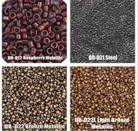 11/0 Delica Beads, DB0012, DB0021, DB0022, DB0022L - The Argus Collection