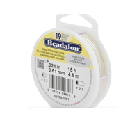 19-Strand Stringing Wire, .021" or .024", Bright Finish