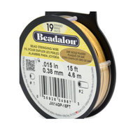 19-Strand Stringing Wire, .015", 9 Finishes