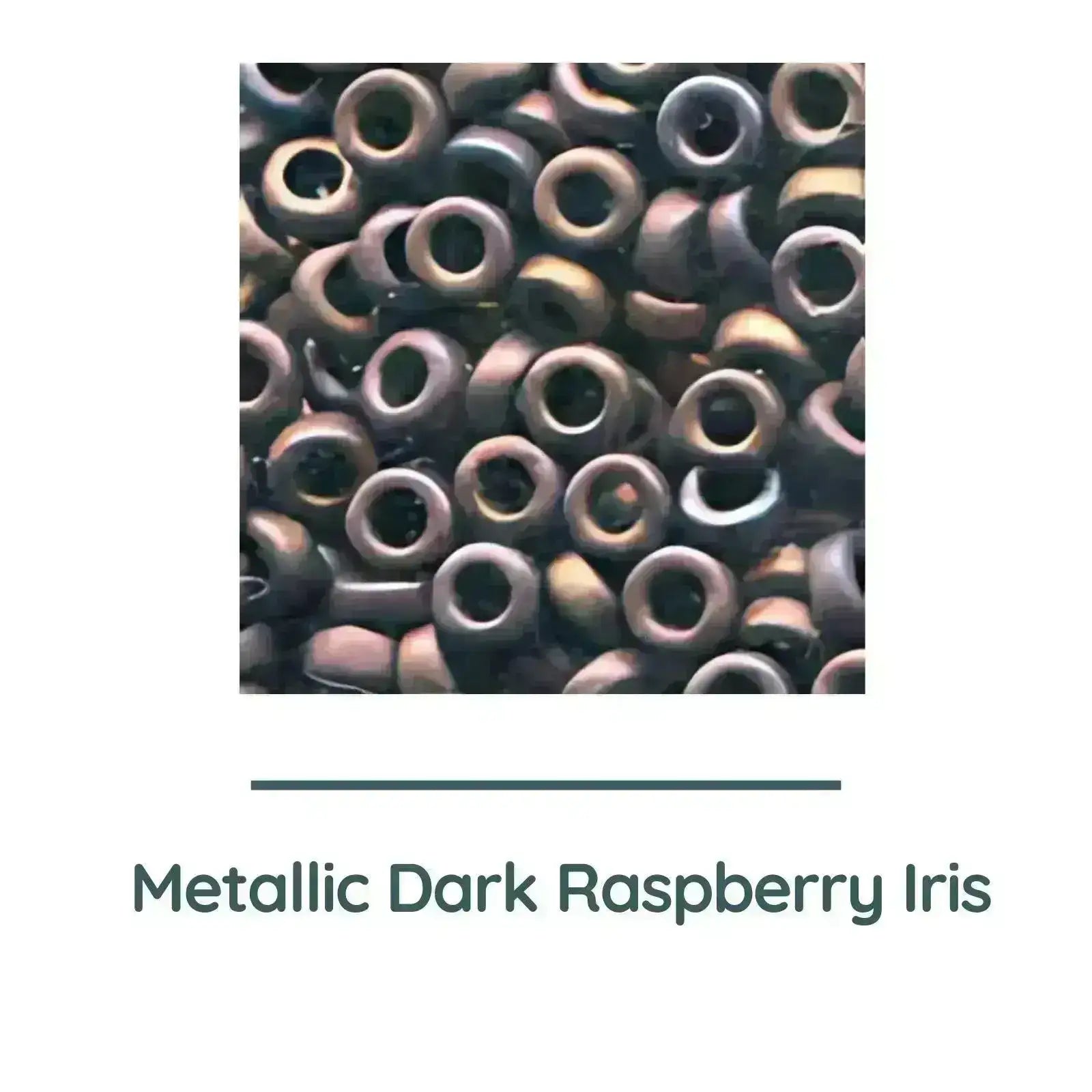 Miyuki Spacer Beads, 2.2x1mm, 7g Tube, Metallic Dark Raspberry Iris - The Argus Collection