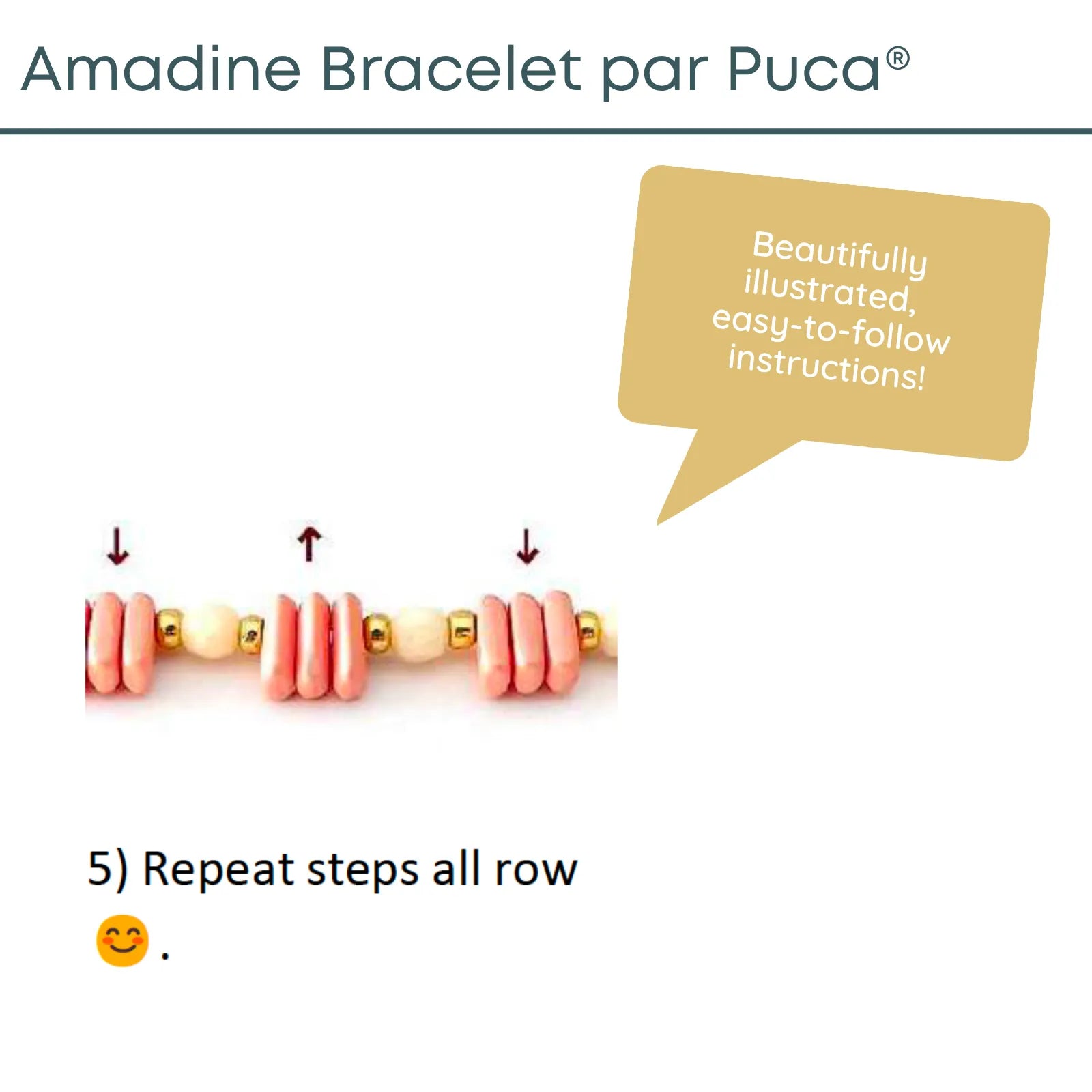 Amandine Bracelet Pattern par Puca® - The Argus Collection