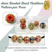 Aure Beaded Bead Necklace Pattern par Puca - The Argus Collection