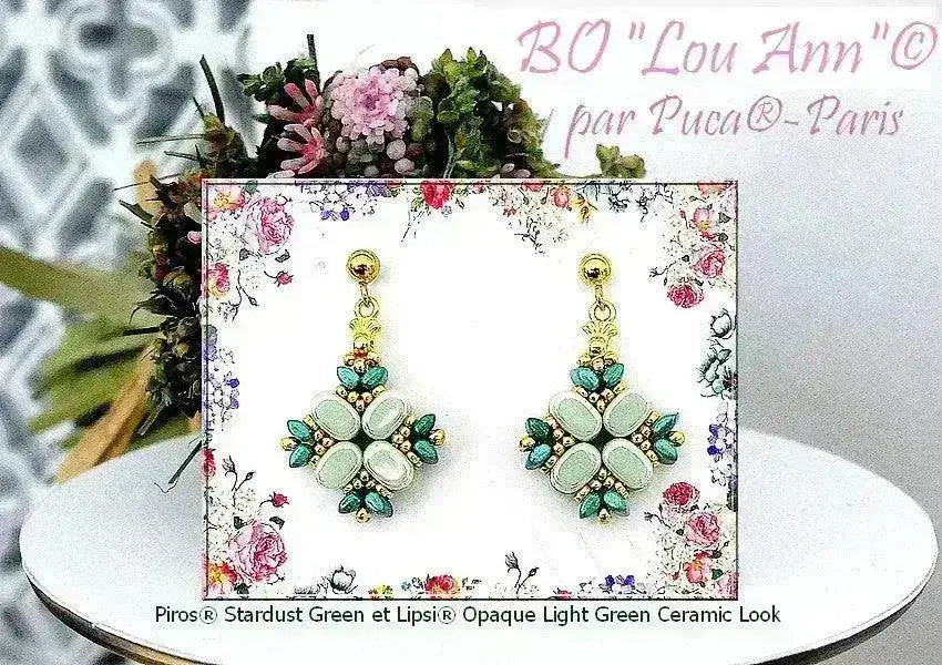 Lou Ann Earrings Pattern par Puca - The Argus Collection