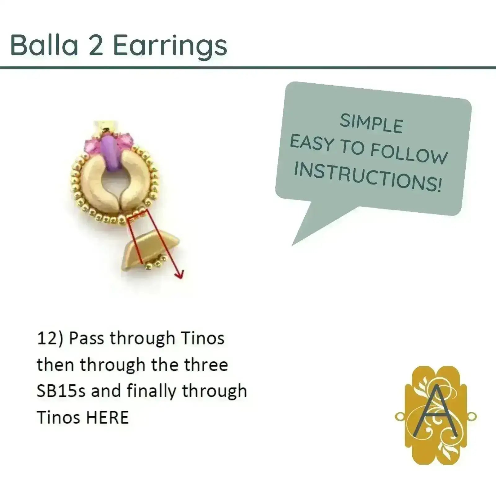 Balla 2 Earrings Pattern par Puca - The Argus Collection