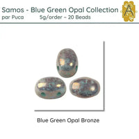 Samos par Puca, 5g, Blue Green Opal Collection, 8 Finishes - The Argus Collection