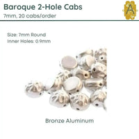 Baroque 7mm Cabochons, Bronze Finish on 2 colors - The Argus Collection