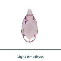 Brilliance 6010 Crystal Briolettes, Light Amethyst, 13x6.5mm - The Argus Collection