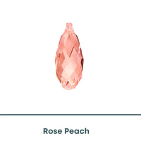 Brilliance 6010 Crystal Briolettes, Rose Peach, 13x6.5mm - The Argus Collection