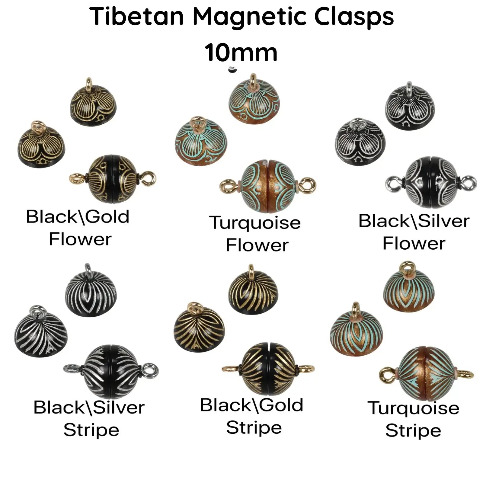 Claspgarten Mini-Tibetan, 10mm Magnetic Clasps - The Argus Collection