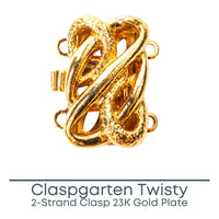 Claspgarten Twisty, 2-Strand Box Clasp - The Argus Collection