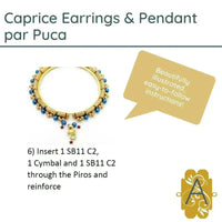 Caprice Earrings and Pendant Pattern par Puca - The Argus Collection
