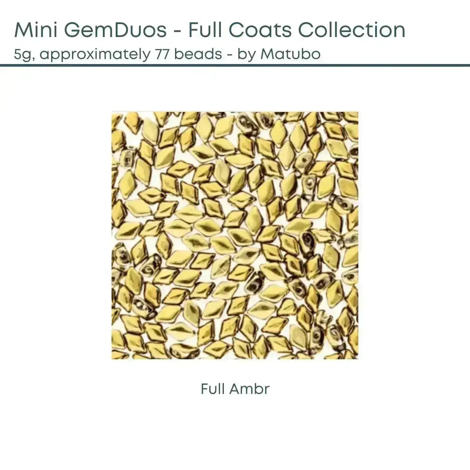 Mini Gemduos Beads, 5g., Full Coats Collection, 3 Colors - The Argus Collection