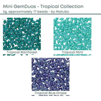 Mini Gemduo Breads, 5g., Tropical Collection 3 Colors - The Argus Collection