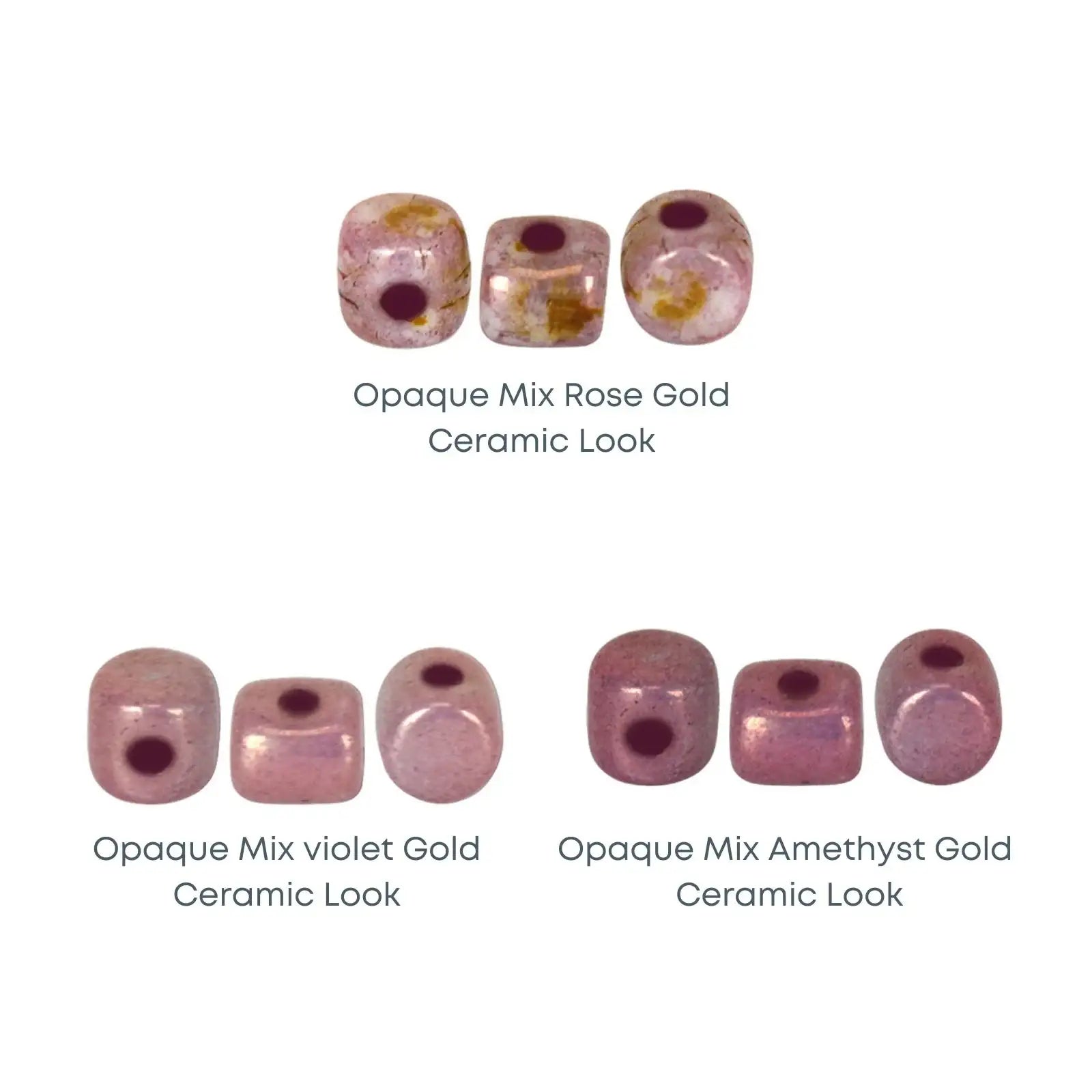 Minos Beads par Puca, Ceramic Look Mix, 5g or 20g