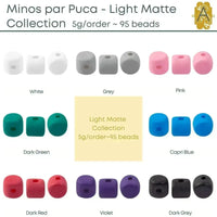 Minos par Puca, Light Matte Collection, 5 grams, 8 Colors - The Argus Collection