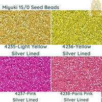 15/0 Miyuki Round Seed Beads, 8.2g 15-4235, 15-4236, 15-4237, 15-4238 - The Argus Collection