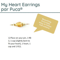 My Heart Earrings & Pendant Pattern par Puca - The Argus Collection