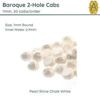 Baroque 7mm Cabochons, Shine Finish, 3 colors - The Argus Collection