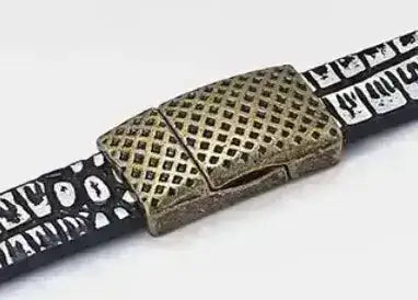 Diamond Dots, Magnetic Clasp, for 10mm Flat Leather, 2 Finishes - The Argus Collection