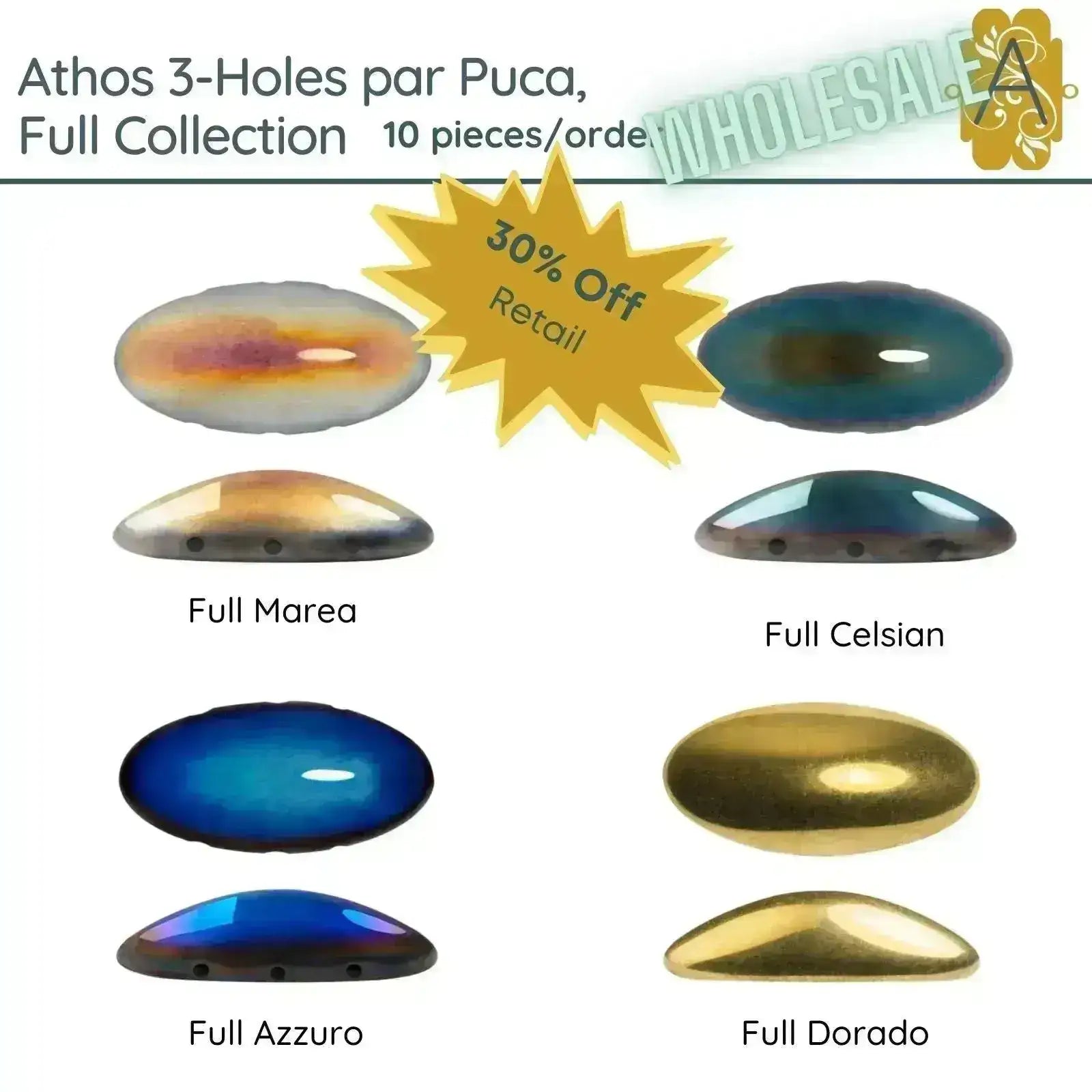 WHOLESALE! Athos 3-Holes par Puca, Full Collection, 4 Colors - The Argus Collection