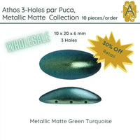 WHOLESALE! Athos 3-Holes par Puca, Metallic Matte Collection, 7 Colors - The Argus Collection