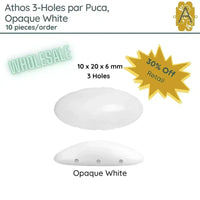 WHOLESALE! Athos 3-Holes par Puca, White & Crystal - The Argus Collection