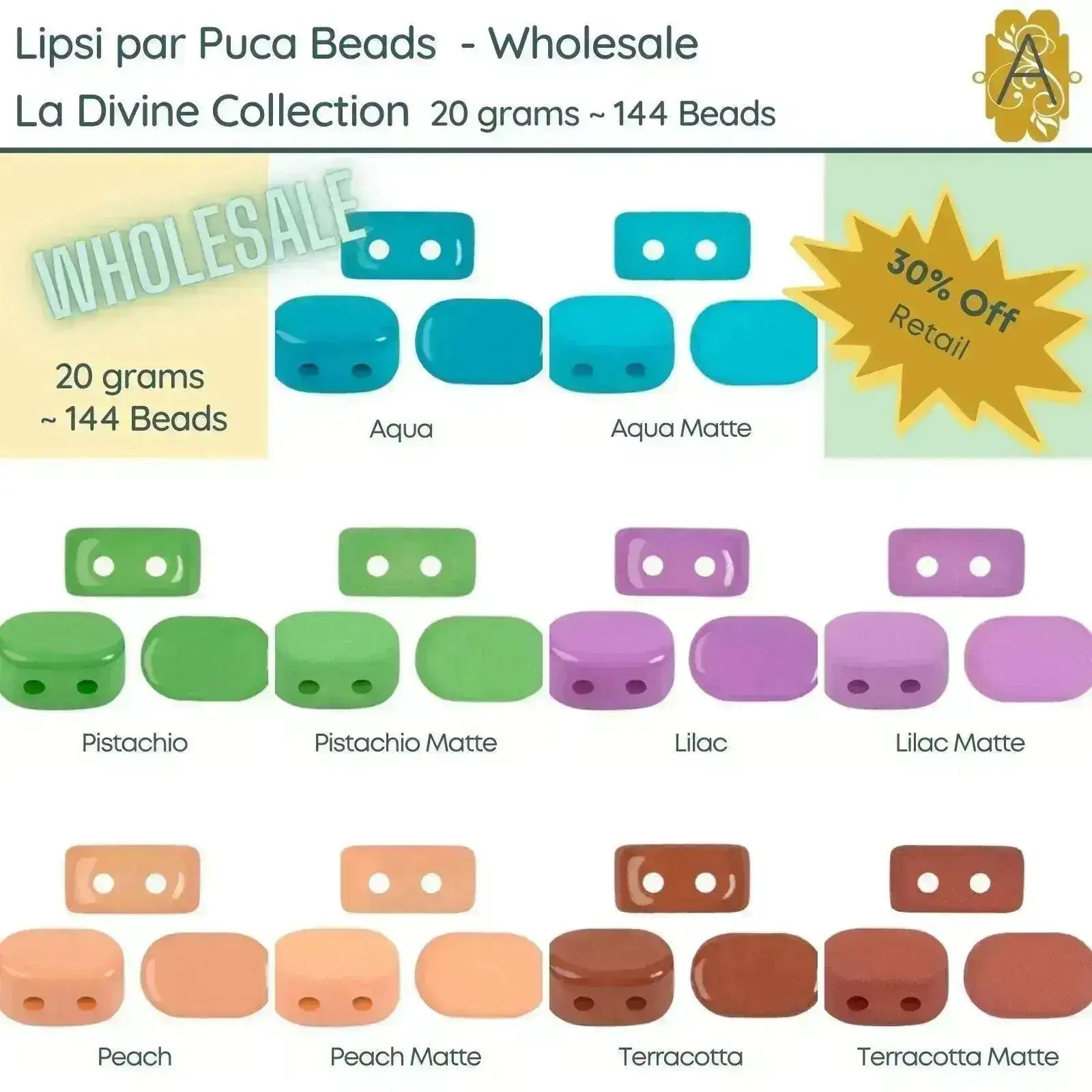 WHOLESALE! Lipsi par Puca, La Divine Collection in 10 Colors - The Argus Collection