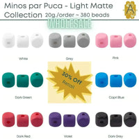 Wholesale, Minos par Puca, Light Matte Collection, 20 grams, 8 Colors - The Argus Collection