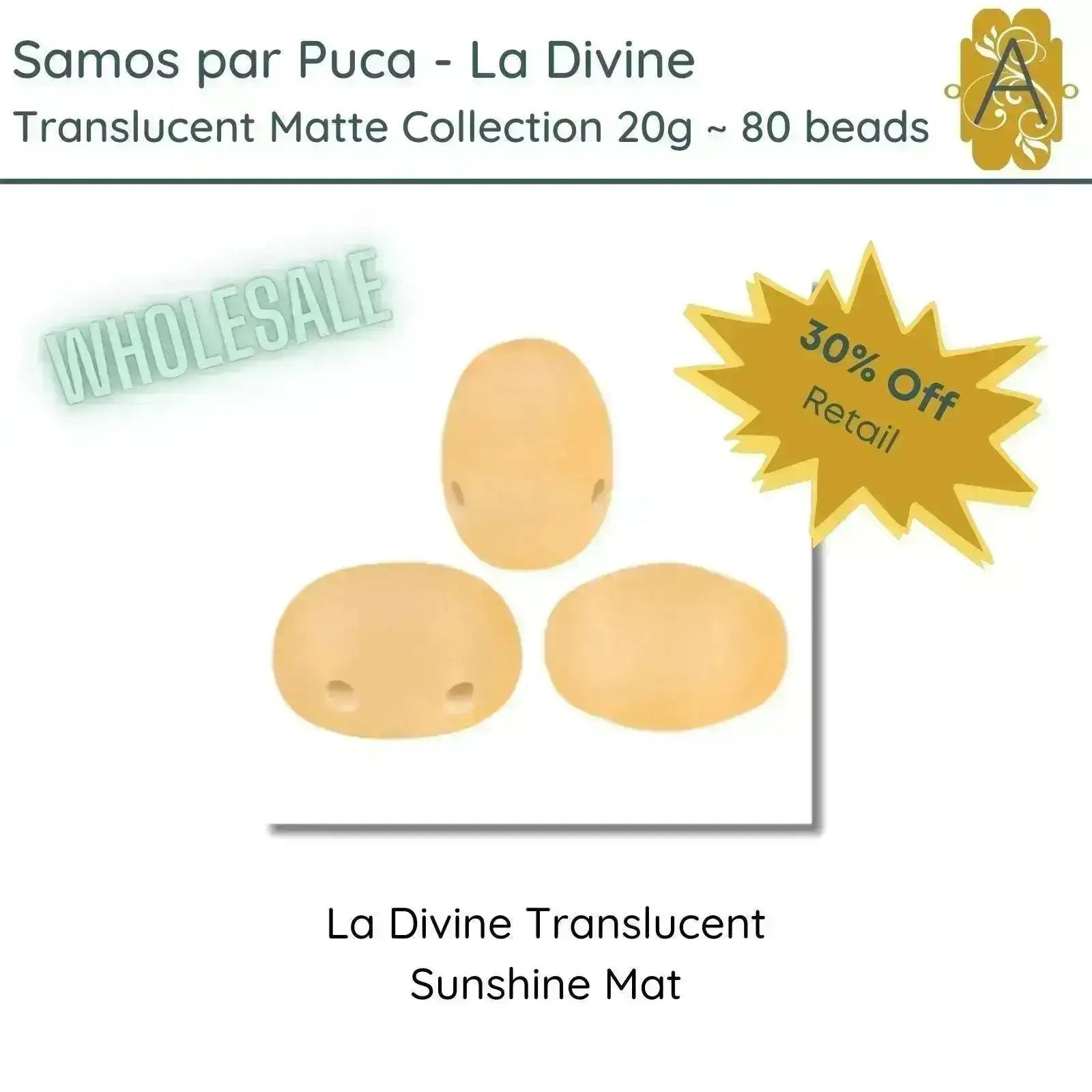 WHOLESALE! Samos par Puca, 20g., La Divine Translucent Matte Collection, 8 colors - The Argus Collection