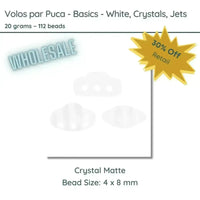 WHOLESALE - Volos Beads par Puca in The Basics Collection in Crystal Matte , 20 grams of beads. - The Argus Collection
