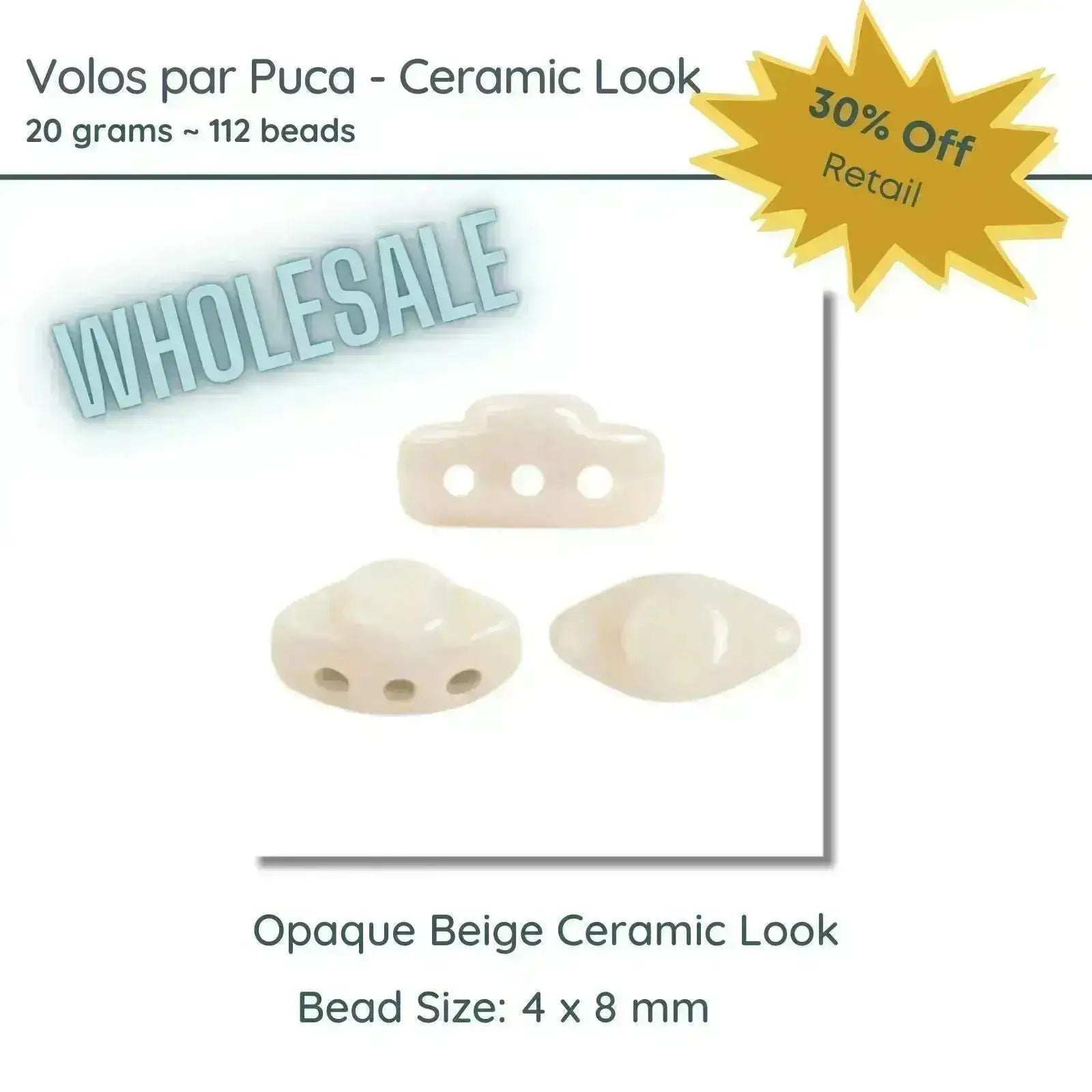 WHOLESALE, Volos par Puca, 20g, Ceramic Look Collection, 8 colors - The Argus Collection