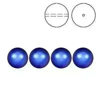 Brilliance Crystal Pearls, Iridescent Dark Blue, 5810, 3, 4, 6, 8, 10mm - The Argus Collection