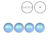 Brilliance Crystal Pearls, 5810, Iridescent Light Blue in 3, 4, 6, 8 or 10mm - The Argus Collection