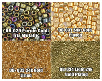 11/0 Delica Beads, DB0029, DB0031, DB0033 DB0034 - The Argus Collection