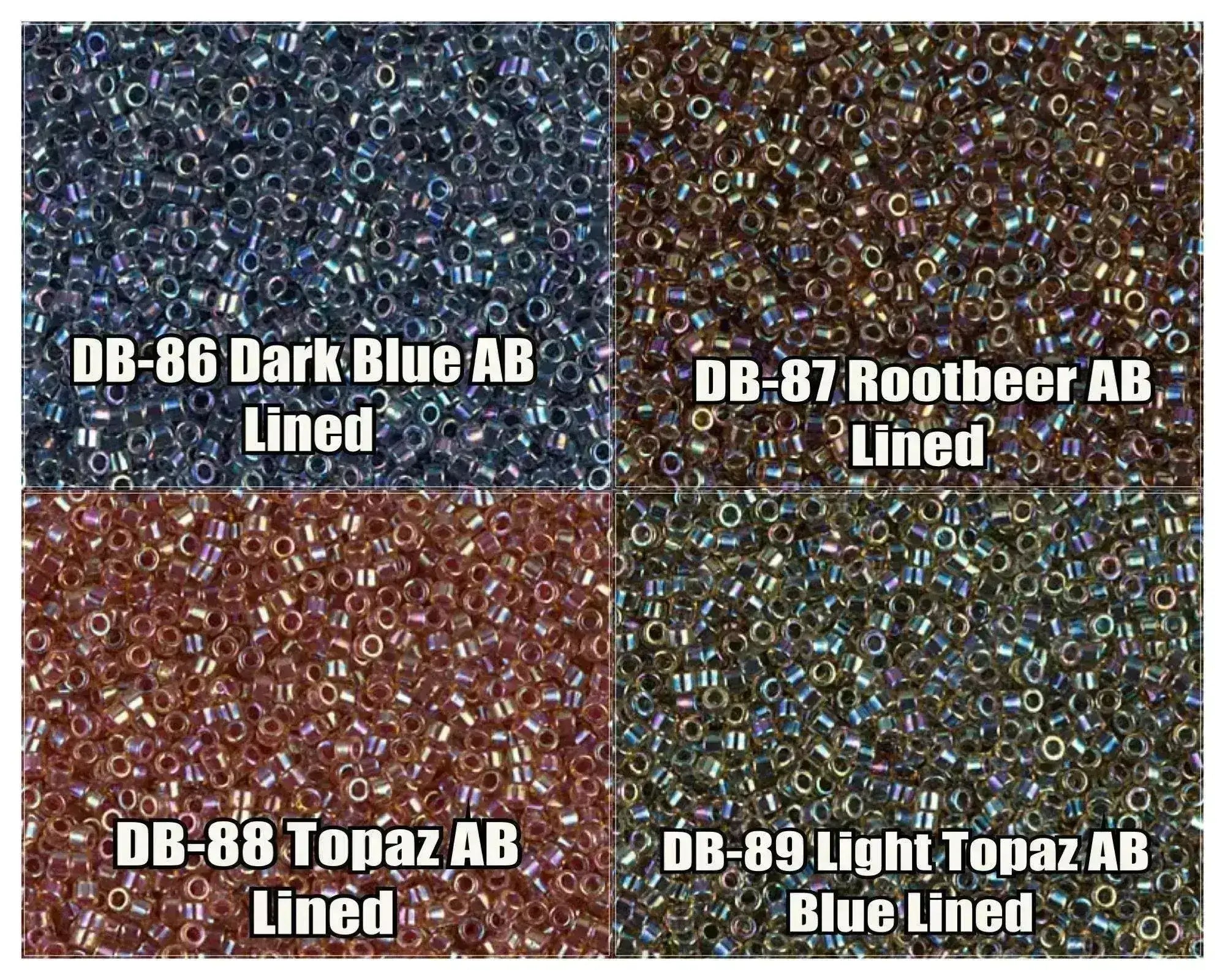 11/0 Delica Beads, DB0087, DB0088, DB0089, DB0090 - The Argus Collection