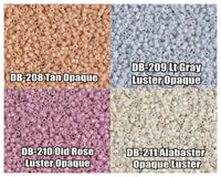 11/0 Delica Beads, DB0208, DB0209, DB0210, DB0211 - The Argus Collection