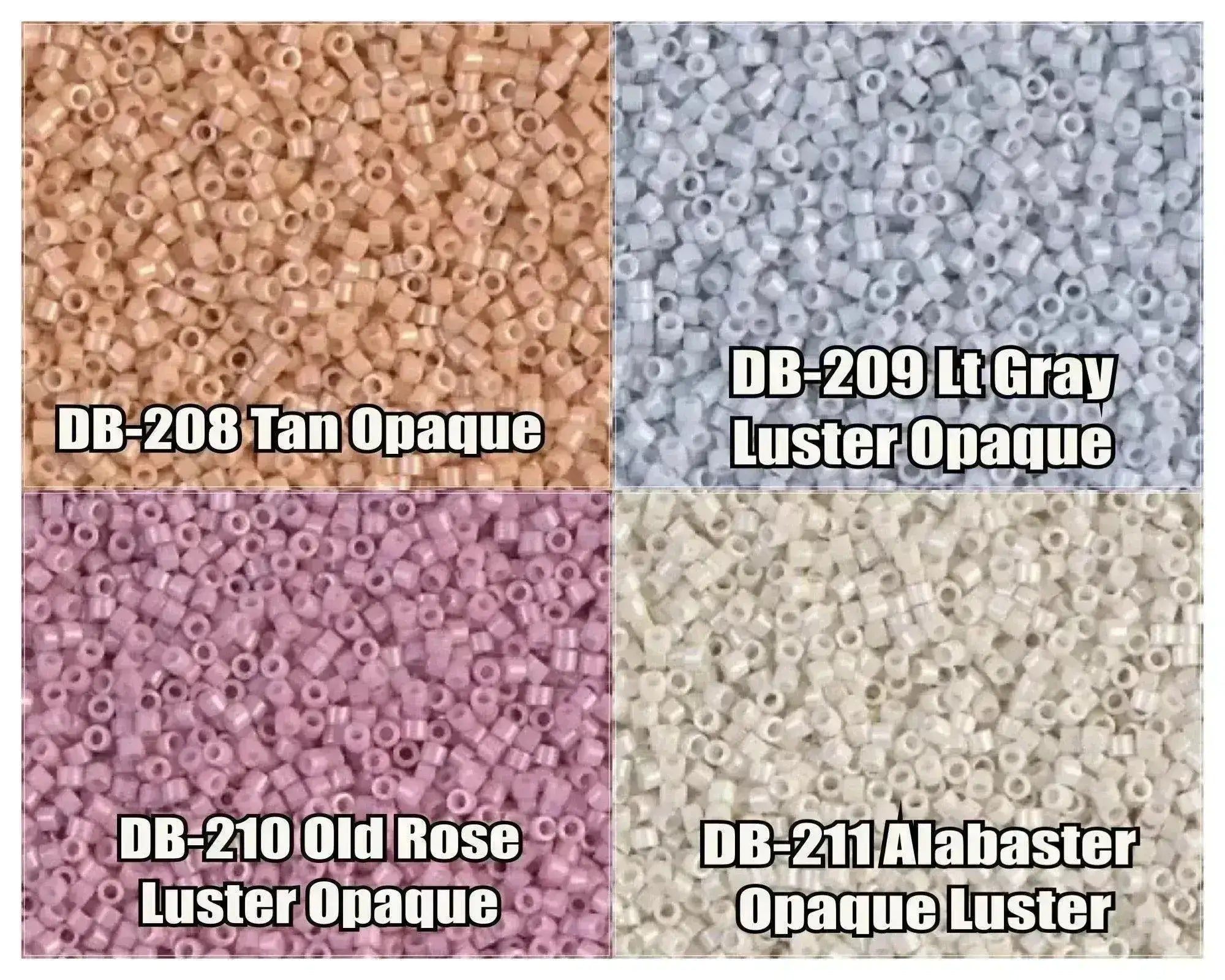 11/0 Delica Beads, DB0208, DB0209, DB0210, DB0211 - The Argus Collection