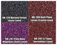 11/0 Delica Beads, DB0279, DB0280, DB0281, DB0282 - The Argus Collection
