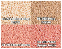 11/0 Delica Beads, DB0204, DB0205, DB0206, DB0207 - The Argus Collection