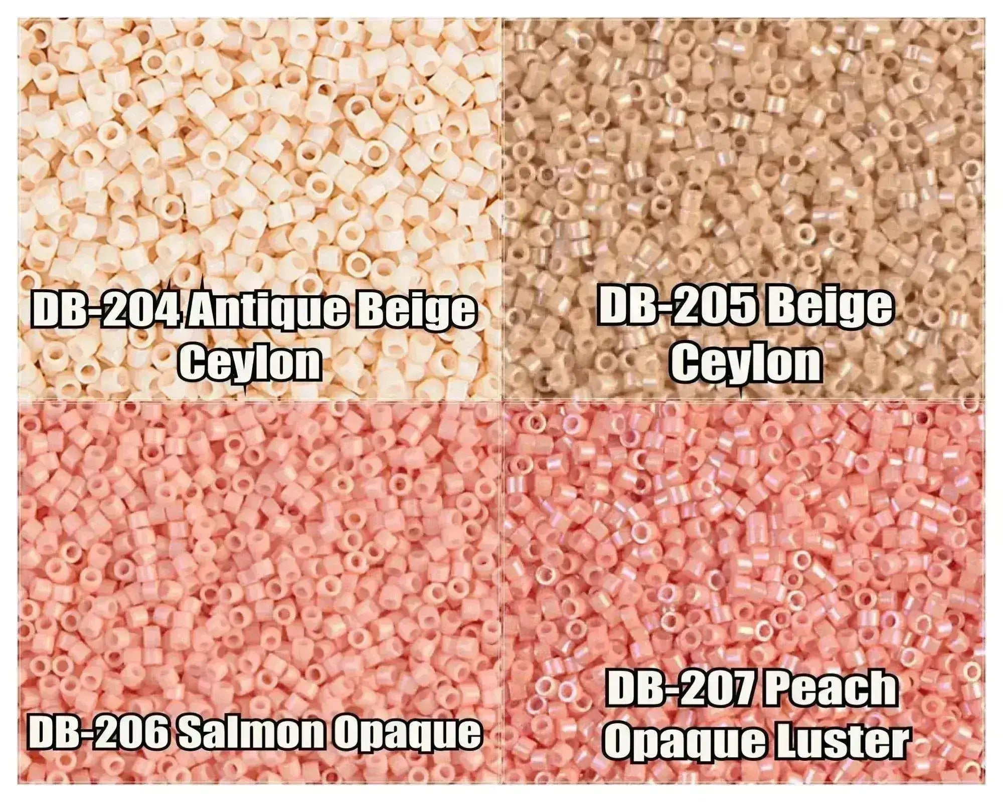 11/0 Delica Beads, DB0204, DB0205, DB0206, DB0207 - The Argus Collection