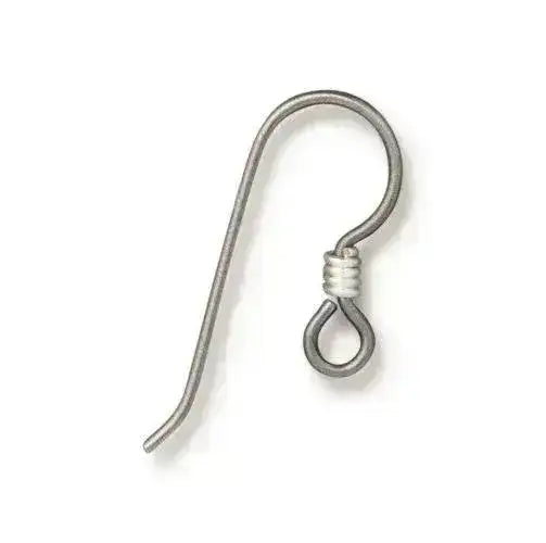 NIOBIUM, TierraCast French Hook Ear Wires, Sterling Silver Coil wrap, 1 Pair - The Argus Collection