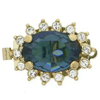 Queen Victoria 1-Strand Box Clasp with Austrian Crystals in 5 Colours - The Argus Collection