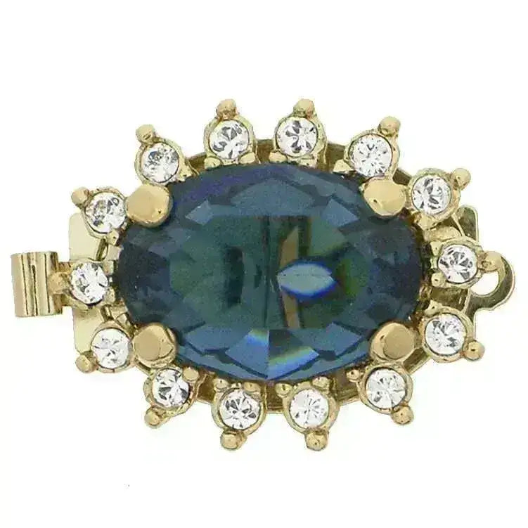 Queen Victoria 1-Strand Box Clasp with Austrian Crystals in 5 Colours - The Argus Collection