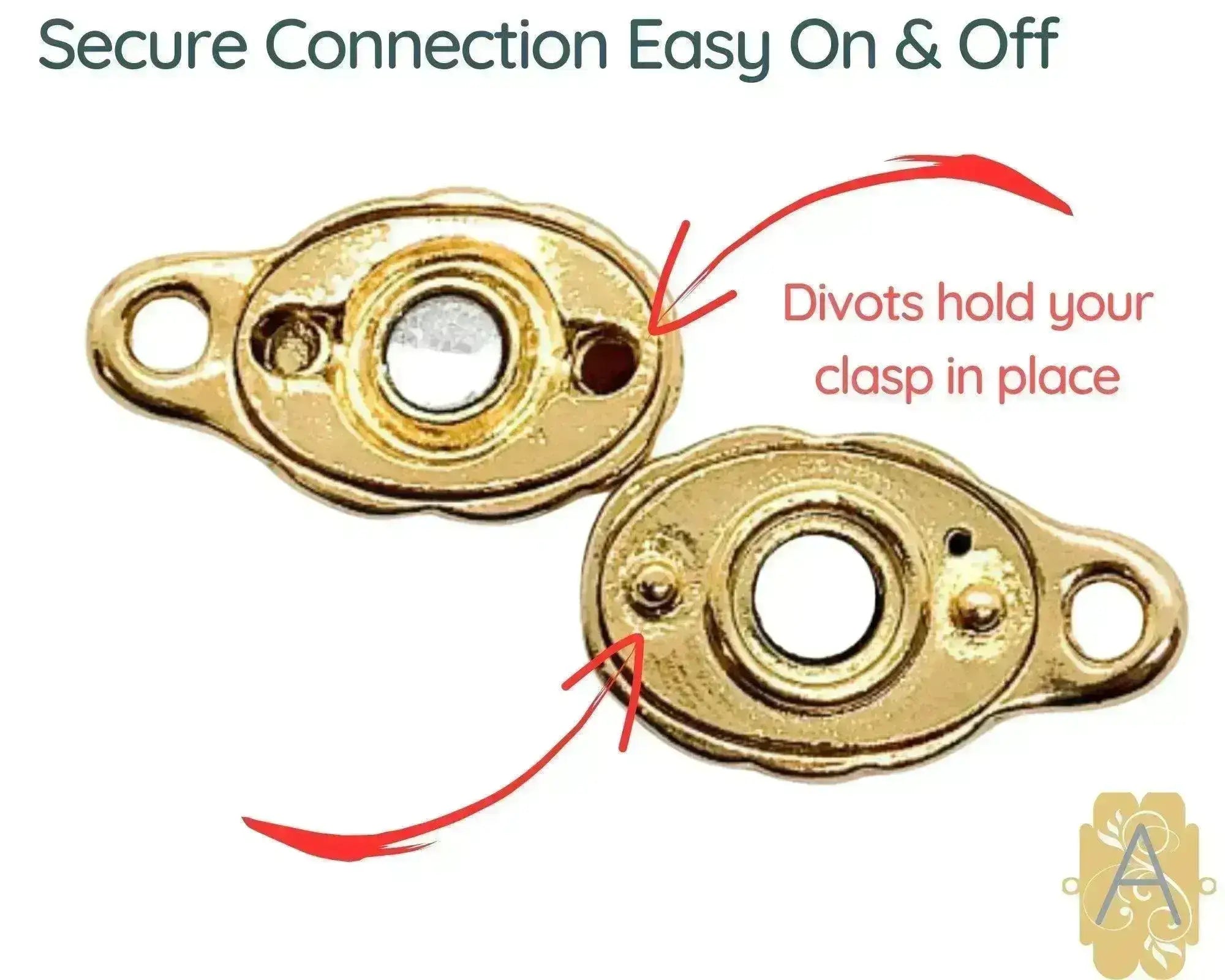 Oval Shell, Claspgarten, 1-Strand Magnetic Clasp - The Argus Collection