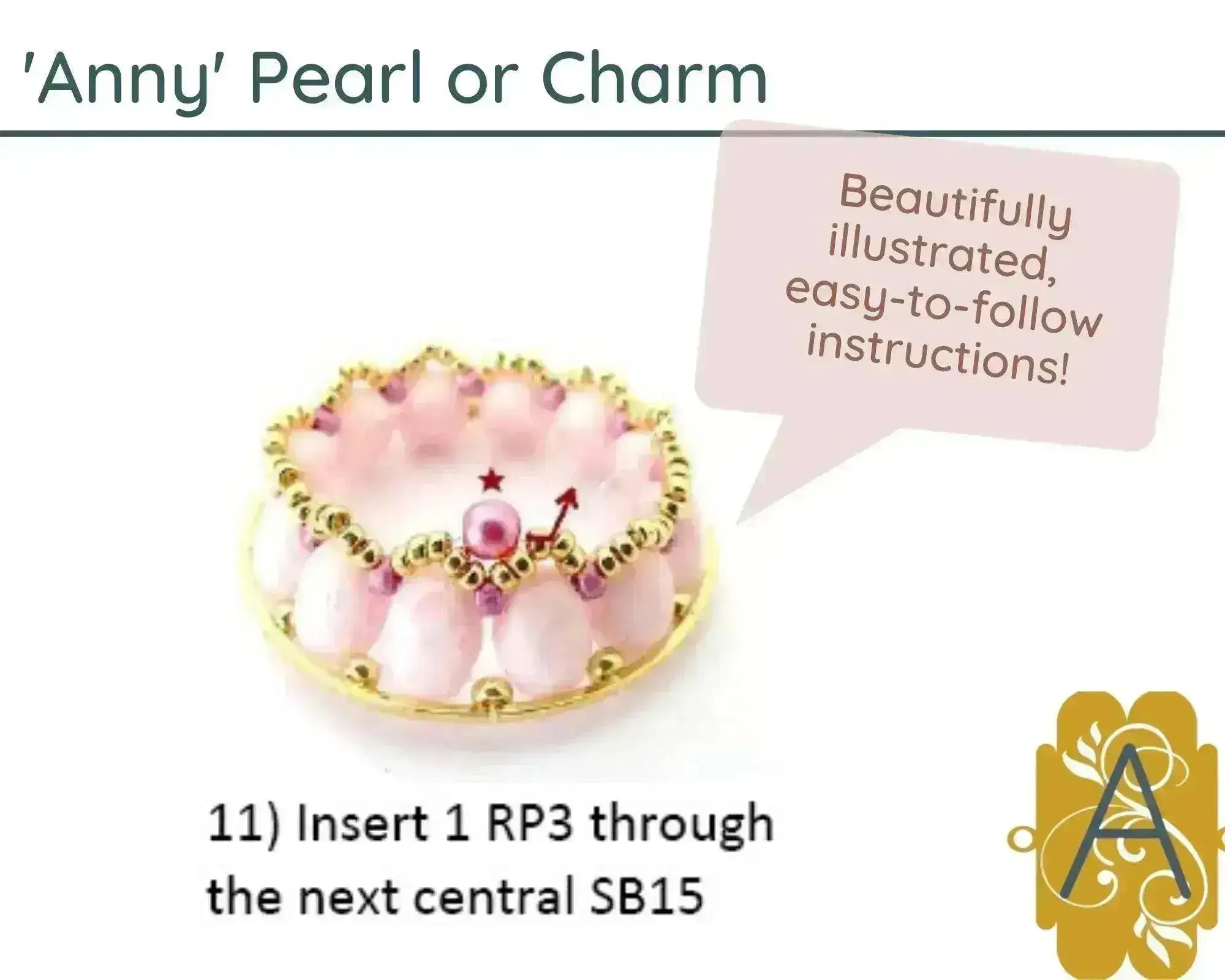 Anny Beaded Bead Pattern par Puca - The Argus Collection