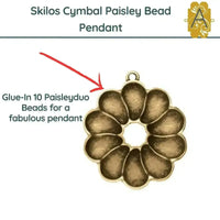 Skilos by Cymbal Paisley Bead Pendant or Earring Settings, 4 Finishes - The Argus Collection