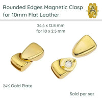 Lock-It Rounded Magnetic Clasp, 10mm, 2 Finishes - The Argus Collection