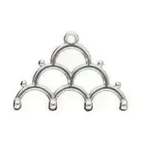 Lakos IV, Cymbal 8/0 Seed Bead Ending or Connector, 2 Pcs. 4 Finishes - The Argus Collection