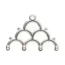 Lakos IV, Cymbal 8/0 Seed Bead Ending or Connector, 2 Pcs. 4 Finishes - The Argus Collection